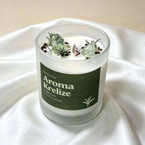 Bougie d'aromathérapie moderne en cire de soja 8OZ 10OZ 12OZ avec logo et options de couleur personnalisés, pot en verre fait main pour mariage, décoration intérieure, cadeau - Product Image 3