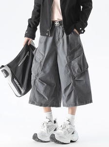 Hip Hop Jorts Washed Denim <strong>Shorts</strong> Men's Washed Vintage <strong>Old</strong> Loose Straight Wide-leg <strong>Shorts</strong> Oversized - Product Image 6