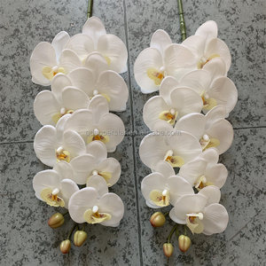 E-239 Fiori Artificiali di Alta Qualità per Decorazioni Matrimoniali, Grandi Rami di Phalaenopsis Bianca al Tatto Realistico - Product Image 1