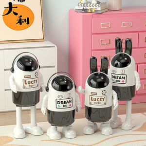 ถังขยะพลาสติกแบบเปิดด้านบน รุ่นการ์ตูน ดีไซน์ทันสมัย สำหรับสำนักงานที่บ้าน - Product Image 1