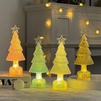 Décoration de Noël transfrontalière artisanale en plastique, colorée et lumineuse, style coréen, pour bureau, ambiance scénique, petite veilleuse