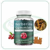 Ausreson OEM Gummies de Berbérine Pure Naturelle 500mg, Extrait de Chlorhydrate de Berbérine HCl, Compléments Alimentaires pour l'Équilibre Glycémique