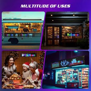 Layar iklan tampilan mobil pintar <span class=keywords><strong>LED</strong></span> fleksibel, stiker mata iblis HD warna penuh koneksi ponsel Bluetooth IP65 luar ruangan - Product Image 3