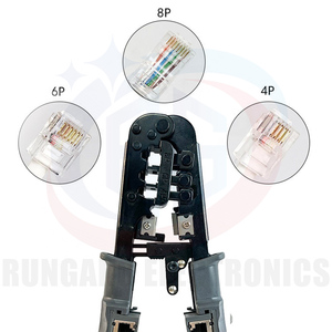 RG çok Rj12 Utp ağ kesici tel test cihazı ile sıkma aleti Rj11 Rj45 ağ kablosu striptizci sıkma - Product Image 6