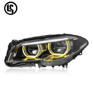 อุปกรณ์ตกแต่งรถยนต์ ไฟหน้า LED 12V 6000K ABS รุ่นใหม่ สำหรับรถยนต์ซีรีส์ 5 ปี 2011-2017 พร้อมไฟเลี้ยวแบบอัพเกรด สีเหลืองและสีขาว DRL LED Technol - Product Image 6