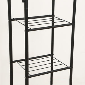 Perchero de tela de doble poste de <span class=keywords><strong>Metal</strong></span>, organizador de ropa, tendedero de dormitorio, perchas de <span class=keywords><strong>Metal</strong></span> para ropa, armario con rueda - Product Image 2