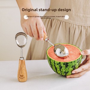 Cucchiaio <span class=keywords><strong>per</strong></span> Gelato a Forma di Orso in Acciaio Inox 304, Design Moderno e Minimalista, Cucchiaio Multiuso <span class=keywords><strong>per</strong></span> Frutta e Anguria - Product Image 1