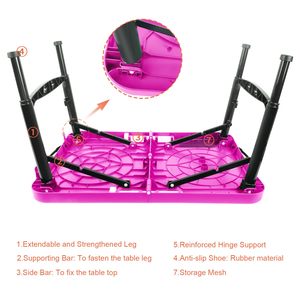 <span class=keywords><strong>Table</strong></span> de <span class=keywords><strong>camping</strong></span> pliable compacte réglable en hauteur, idéale pour les pique-niques et les ordinateurs portables – Vente directe usine - Product Image 4