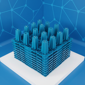 Système de contrôle des eaux pluviales à emboîtement robuste 1x1m 30-60t aux couleurs personnalisées : réservoir d'atténuation souterrain avec géotextile - Product Image 1