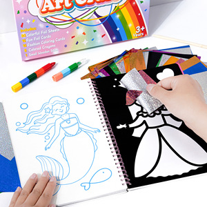 <span class=keywords><strong>Libro</strong></span> de Colorear con Láminas Brillantes de Animales Espaciales, 6 Temas, Manualidades con Láminas Doradas, Regalo Creativo Hecho a Mano para Niños, 16 Colores Brillantes - Product Image 4