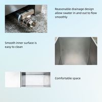 Baignoire rectangulaire en acier inoxydable 304/316 et cèdre pour bain froid, douche extérieure pour 1 personne, bain de glace avec couvercles