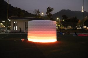 Xách tay LED ánh sáng photobooth bao vây Backdrop cho Đảng sự kiện đám cưới cong vàng bạc trắng <span class=keywords><strong>Inflatable</strong></span> ảnh gian hàng tường - Product Image 3