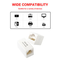 Acoplador en Línea RJ45 Hembra a Hembra, Extensor de Cable Ethernet Cat5e Cat6 UTP, Adaptador Unificador para Conexión de Red LAN