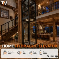 Ascenseur hydraulique pour maison, duplex, maison jumelée, villa, hôtel, structure compacte en PVC, installation facile, fabrication OEM, résidentiel