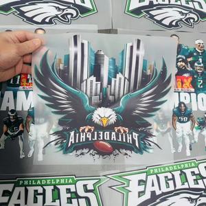 Personalización de fábrica <span class=keywords><strong>Htvront</strong></span> Prensa de calor Película transparente DTF Impresión digital Diseños de transferencia de calor para adhesivos para prendas - Product Image 3