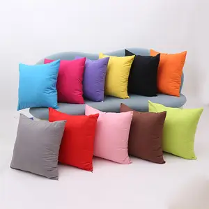 45x45cm taie d'oreiller pour canapé de maison housse d'oreiller en polyester couleur pure couleur bonbon décoration de noël cadeau