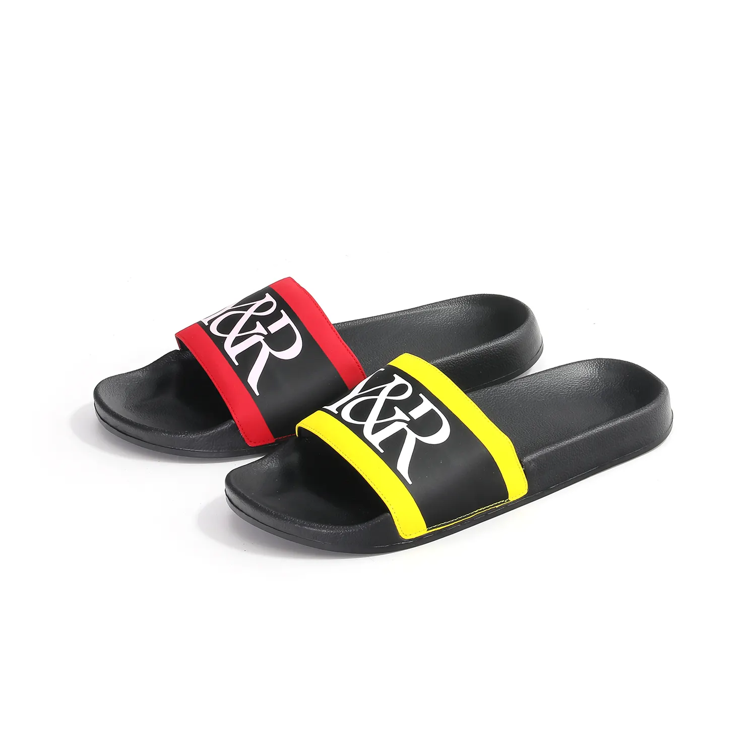 ब्रांड कस्टम लोगो सैंडल पुरुषों के चप्पल जूते ईवा फोम शीट से बने जिपलॉक स्लाइड डिजाइन डाउन फीचर के साथ लोकप्रिय ग्रीष्मकालीन