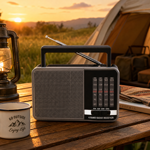Radio Portátil AM <span class=keywords><strong>FM</strong></span> SW de 3 Bandas, Radio Recargable 5.1, Reproductor de Música USB TF, Carga Tipo-C - Product Image 6