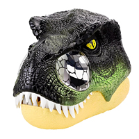 Máscara Realista de Tiranosaurio Rex con Sonido de Rugido, de Plástico, para Fiestas de Halloween, Juguetes para Adultos y Niños