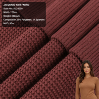 Tissu tricoté jacquard écaille de poisson 280 g/m² 99 % polyester 170 cm motif texturé 3D pour vêtements d'extérieur