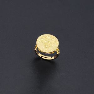 Juego de Collar y Anillo de Lujo para Mujer Jxx, Chapado en Oro de 24K, Latón de Alta Calidad, Cadena con Cuentas Modernas, Venta al Por Mayor para Regalos con Estilo - Product Image 2