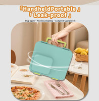 Nueva caja Bento a la venta Ofertas especiales sin Bpa más vendidas, precios inferiores Promociones Fiambrera 5 compartimentos Material Tritan Bento