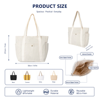 Sac fourre-tout en toile biologique réutilisable, sacs fourre-tout en coton avec logo imprimé personnalisé, vente chaude
