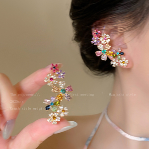 Nouvelles boucles d'oreilles pendantes en forme d'orchidée vintage de luxe, bijoux en alliage élégants en vrac, pour femmes, mariages, fêtes, fiançailles, anniversaires, cadeaux - Product Image 4