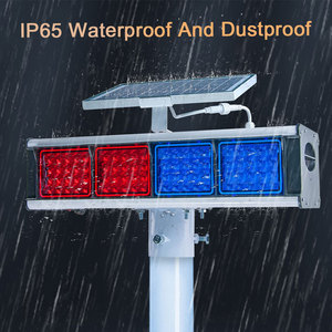 Luce di Segnalazione Stradale LED Solare IP67 Impermeabile 120W 160W Bicolore <span class=keywords><strong>Rosso</strong></span> e <span class=keywords><strong>Blu</strong></span> per Sicurezza e Traffico - Product Image 4