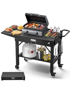 <span class=keywords><strong>Carrito</strong></span> de Parrilla Plegable para Exteriores Directo de Fábrica, Mesa de Preparación Portátil para Barbacoa con Ruedas, Estación de Cocina para Acampar en Patio o Jardín - Product Image 1