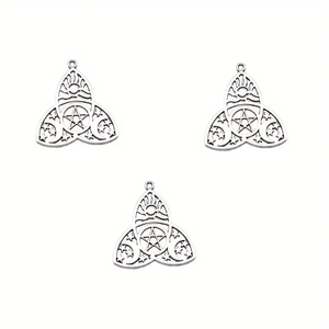10 Stuks Vintage Maan, Ster & Zon Hekserij Bedels, Antieke Zilverachtige Legering Hangers Voor Diy Sieraden Maken - Product Image 6