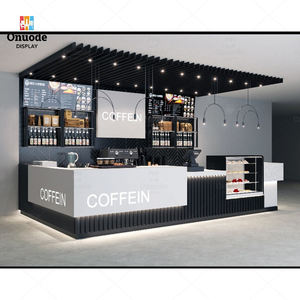 Quiosco de Café de Lujo para Centro Comercial, Elegante Mostrador de Acero Inoxidable y MDF, Diseño Interior Completo Personalizado y Ecológico - Product Image 3
