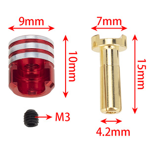 Connecteurs de dissipateur thermique à prise bullet, 4 pièces, prises de batterie plaquées cuivre, échelle 1:10, pour camion tout-terrain, voiture modifiée RC, 3.5mm 4.0mm - Product Image 3