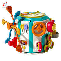 Cube d'activités sensorielles pour enfants Chengji, jouet éducatif, tambour à main, lumière, son, cube d'activités musicales pour bébé, multifonction