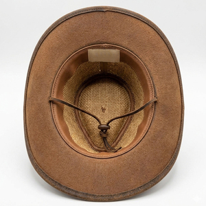 Sombreros Vaqueros Occidentales de Cuero Genuino para Adultos, en Cualquier Color, Venta al por Mayor, Sombreros de Cuero para Deportes, Uso Casual al Aire Libre y Viajes - Product Image 4