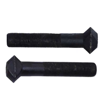 Boulon à tête hexagonale de qualité industrielle en acier au carbone, oxyde noir, M16 à M30, filetage partiel pour fixation de tambour de sécheur rotatif et de pivot