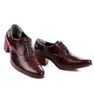 <span class=keywords><strong>Scarpe</strong></span> da <span class=keywords><strong>uomo</strong></span> in pelle sintetica Casual con tacchi alti e spessi Hairstylist - Product Image 3