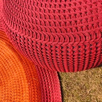 Pouf gonflable d'extérieur moderne en polyester, fait main, pour chambre et salon