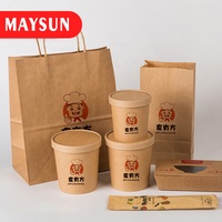 Bol Déjeuner en Papier à Impression Personnalisée, Bols à Soupe Jetables 24oz, Bols à Salade en Papier Kraft Alimentaire avec Couvercle