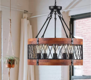 New Industrial Pendant Light Black Metal Caged Pen <b>Lamp</b> Nordic Pendant Light Industrial <b>Vintage</b> Ceiling Re - Product Image 3
