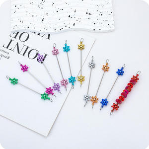 DIY Beaded Keychain Pendant Creative Snow Shape Rod Color <b>Puzzle</b> <b>Accessories</b> Product Metal Alloy Focal Beads Waterproof - Product Image 6