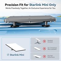 Kit de montage magnétique plat 2 en 1 Starlink Mini, construit avec une plaque de protection en PC haute résistance en alliage d'aluminium pour voiture