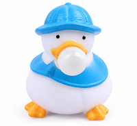 Squishies Canard Souffleur de Bulles, Jouet Sensoriel Anti-Stress en TPR Souple, Mignon Dessin Animé, pour Enfants et Adultes