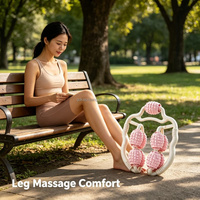 Masseur de mollets manuel pour hommes et femmes, rouleau circulaire pour jambes, outil de drainage des méridiens, amincissant, soin des pieds, fitness