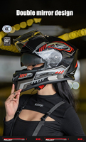 Casque de moto intégral en ABS avec système de ventilation, équipement de sécurité professionnel pour les pilotes adultes