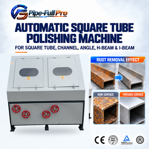 Máquina pulidora de tubos cuadrados de tipo multiestación para tubos de acero al carbono con desincrustación y pulido uniforme de la superficie - Product Image 1