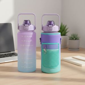 Botella de Agua de un Galón con Pajita y Marcador de Tiempo, Botella de Agua Deportiva de Gran Capacidad, Libre de BPA - Product Image 2