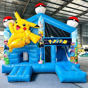 Château gonflable commercial avec toboggan en PVC, personnages de dessins animés pour enfants, <span class=keywords><strong>PIKACHU</strong></span>, maison de rebond gonflable, combo pour location de fête - Product Image 4