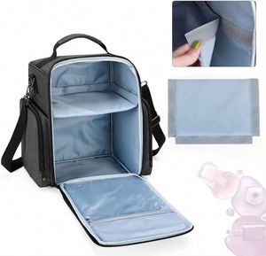 Free Sample Custom Logo Cosmetic Bag Polyester Nylon Holds 48 Bottles <b>Nail</b> <b>Polish</b> <b>Nail</b> Lamp <b>Organizer</b> with 2 Removable Pouches - Product Image 5