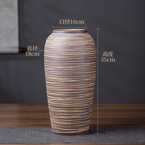 Vaso da terra in ceramica grande, fatto a mano in Cina, rustico moderno, smaltato a colori, resistente alle alte temperature, alto, per centrotavola nuziale - Product Image 6
